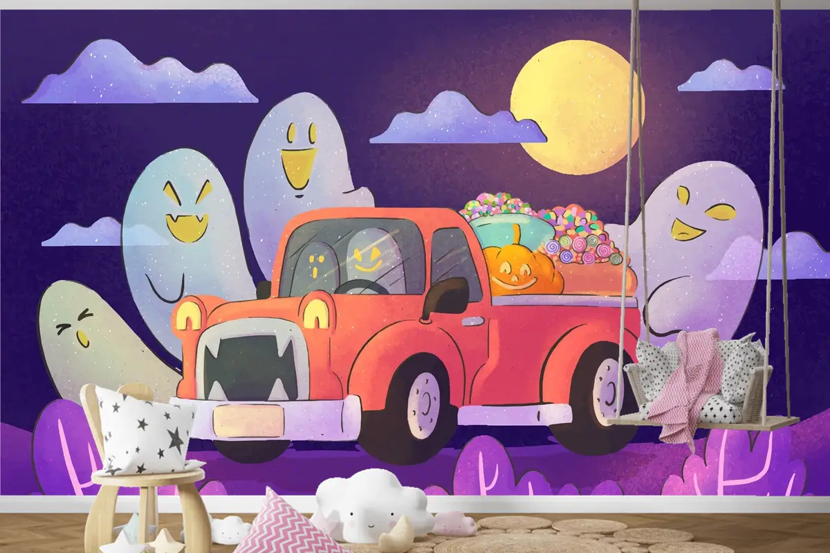 Suluboya Gövde Veya Tedavi Çocuk Odası Duvar Kağıdı 