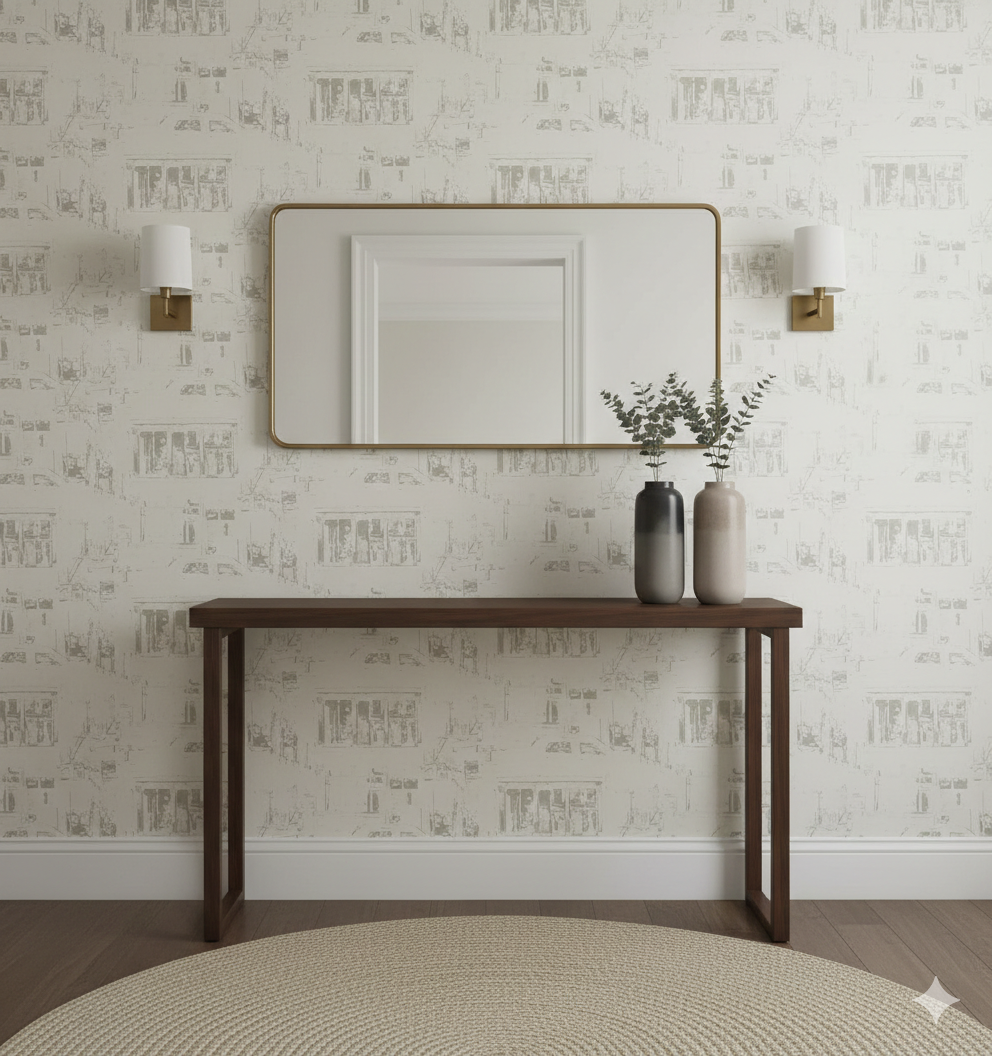 Eskitme Anıt Tasarım Krem Bej Duvar Kağıdı 112038