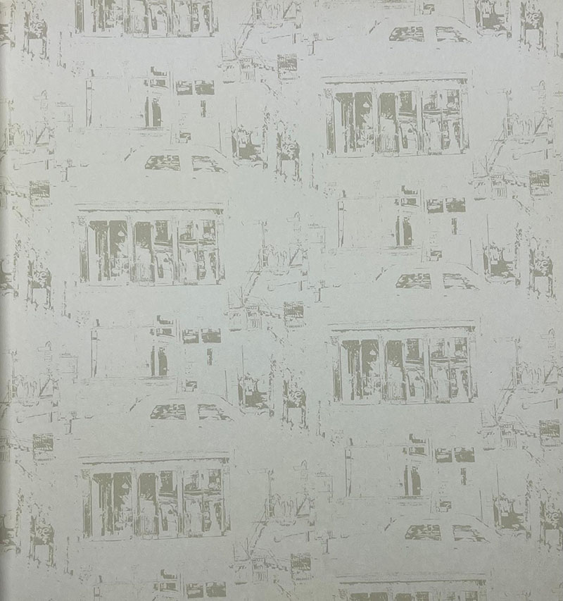 Eskitme Anıt Tasarım Krem Bej Duvar Kağıdı 112038