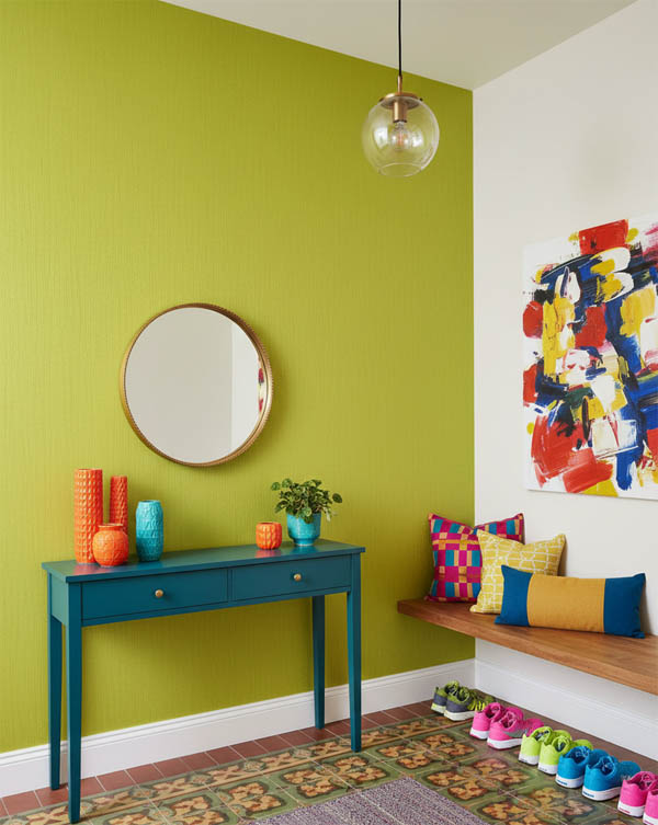 Fıstık Yeşili Yaprak Desen Ucuz Duvar Kağıdı 763645