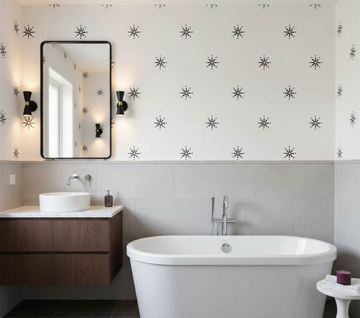 Geometrik Desen Duvar Kağıdı 2861