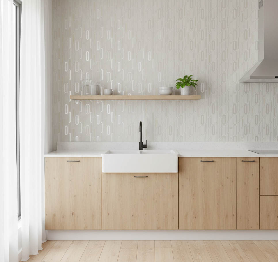 Geometrik Desen Kırık Beyaz  Duvar Kağıdı 111018