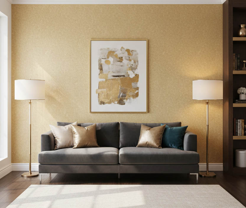 Gold Hafif Simli 16 M2 Duvar Kağıdı 55225