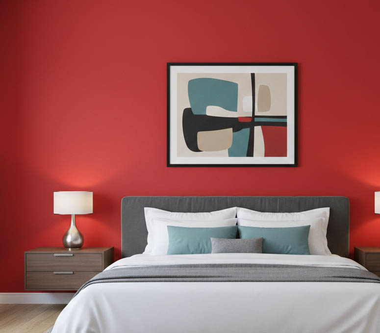 Golden Kırmızı Düz Desenli 17962 Duvar Kağıdı 5 M2