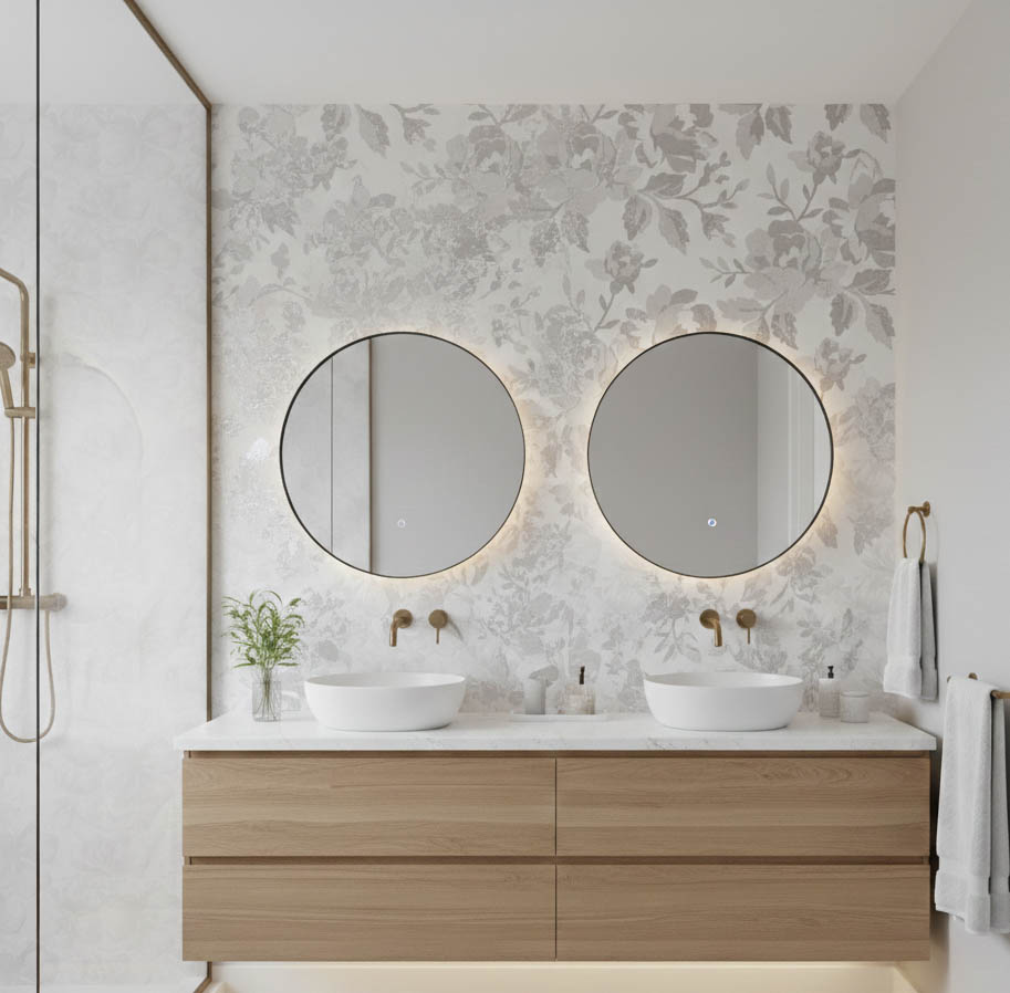 Gri Çiçek Desen Duvar Kağıdı 2934