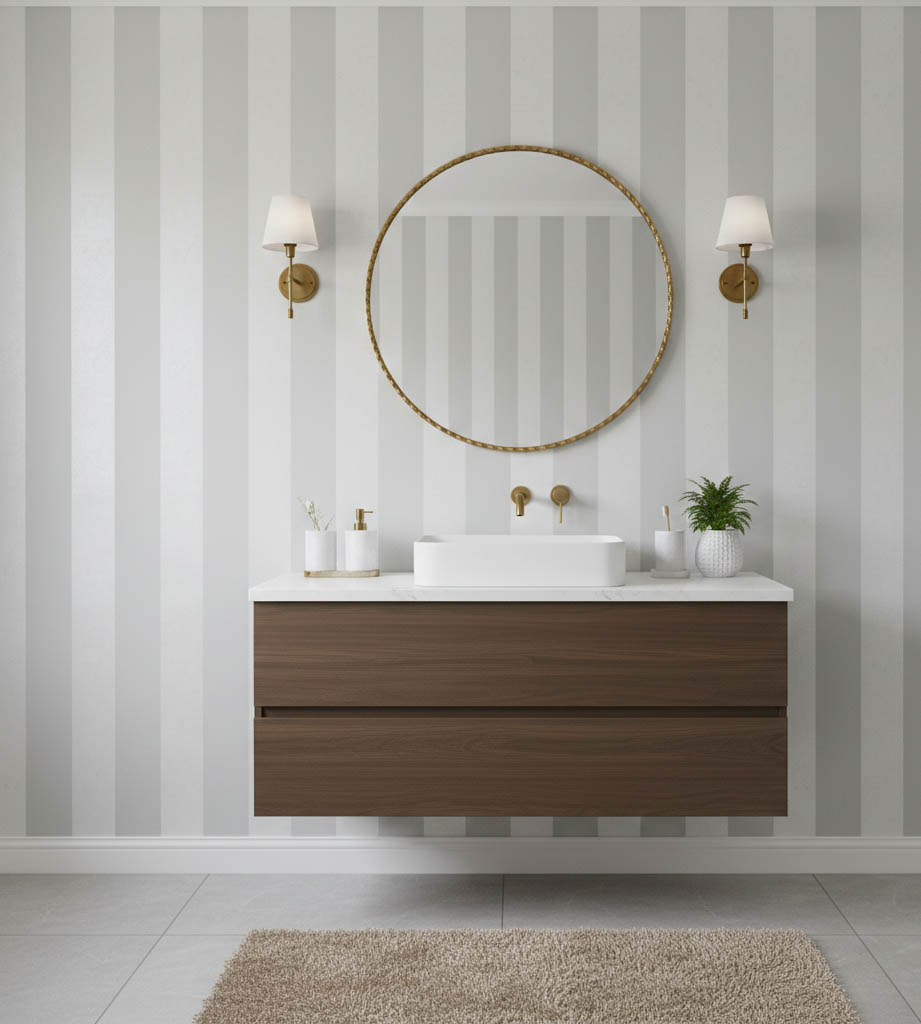 Gri Çizgili Desen Duvar Kağıdı 12415