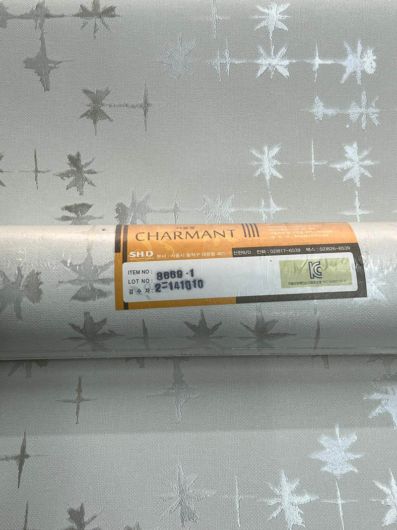 Gümüş Desenli Beyaz 16 M2 Duvar Kağıdı  86691