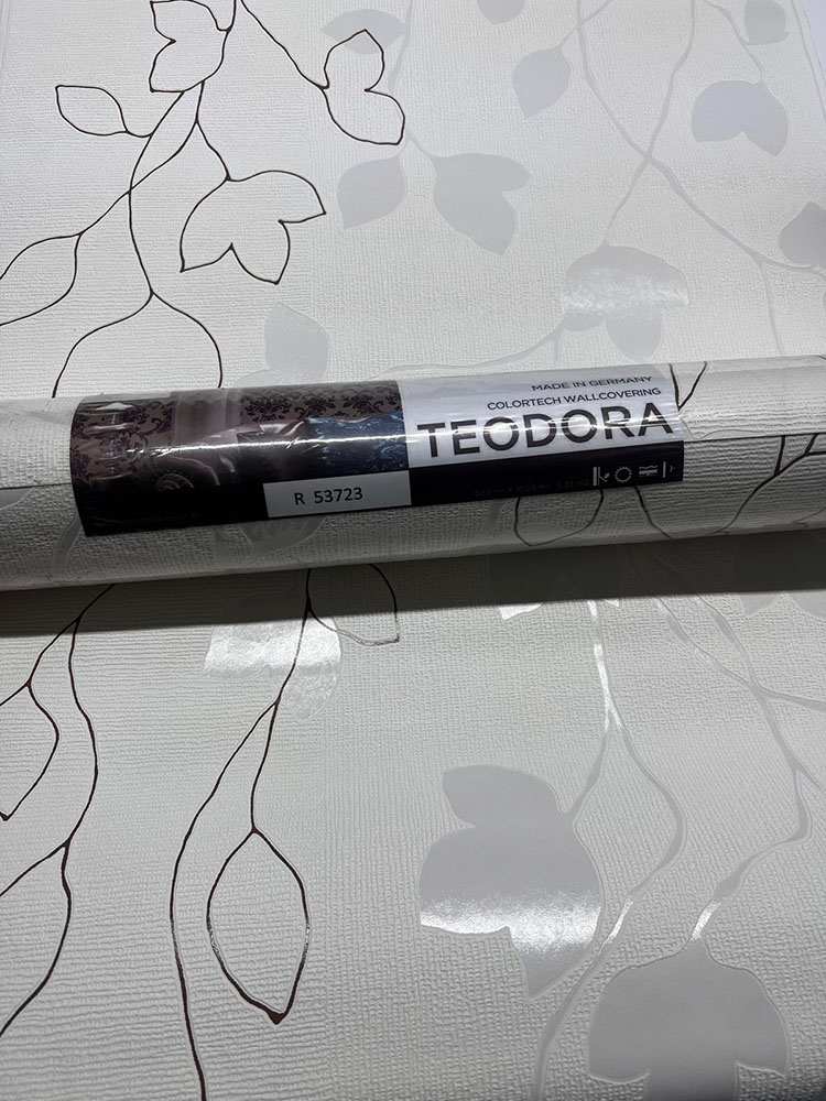 Gümüş Kahverengi Çiçekler Ucuz Duvar Kağıdı 53724