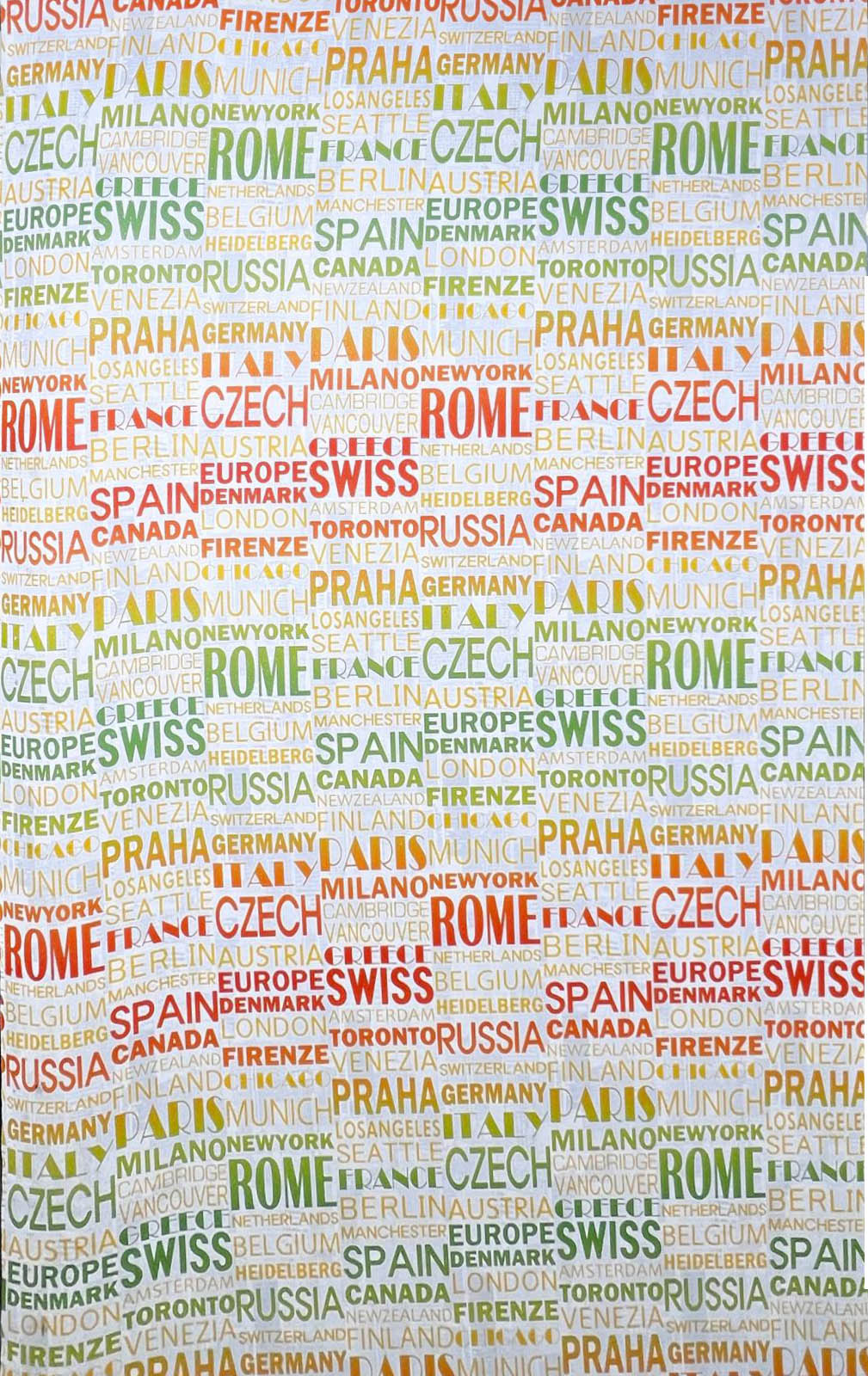 İngilizce Ülkeler Renkli 16 M2 Duvar Kağıdı 81681