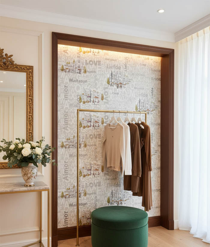 Kafe Harfli Şehirli Gri 16 M2 Duvar Kağıdı 10362-2