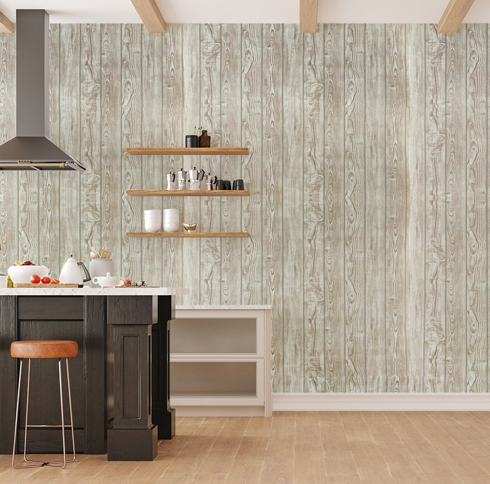 Kahve Açık Ton Ahşap Desen 16 M2 Duvar Kağıdı 390981