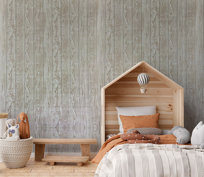 Kahve Açık Ton Ahşap Desen 16 M2 Duvar Kağıdı 390981