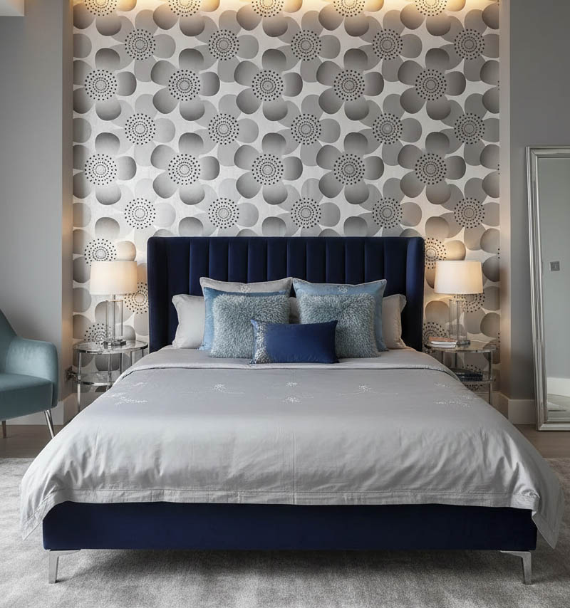 Kahve Tonlarında Çiçek Desen 16 M2 Duvar Kağıdı 81192