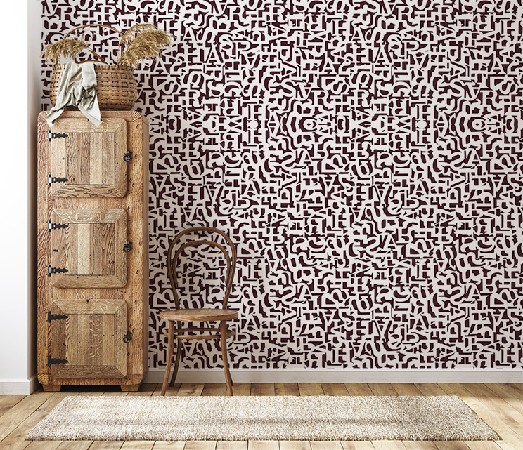 Kahverengi Beyaz Harfli Ucuz Duvar Kağıdı 782830