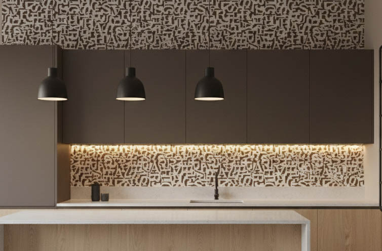 Kahverengi Beyaz Harfli Ucuz Duvar Kağıdı 782830