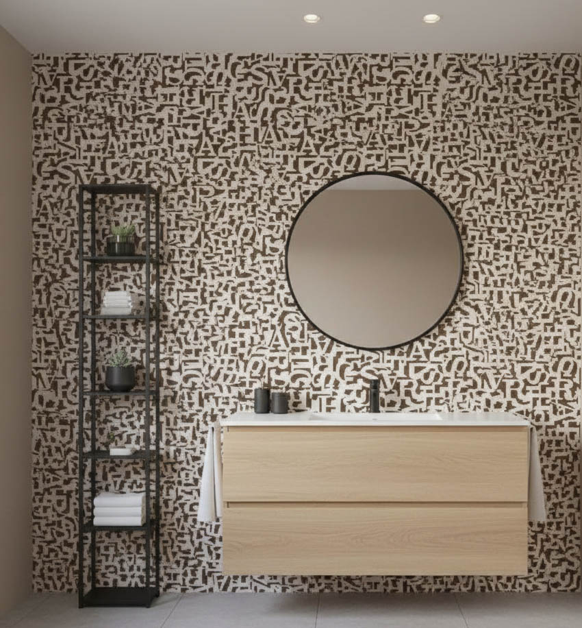 Kahverengi Beyaz Harfli Ucuz Duvar Kağıdı 782830