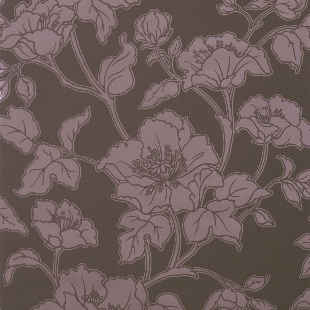 Kahverengi Çiçekli Duvar Kağıdı 765991