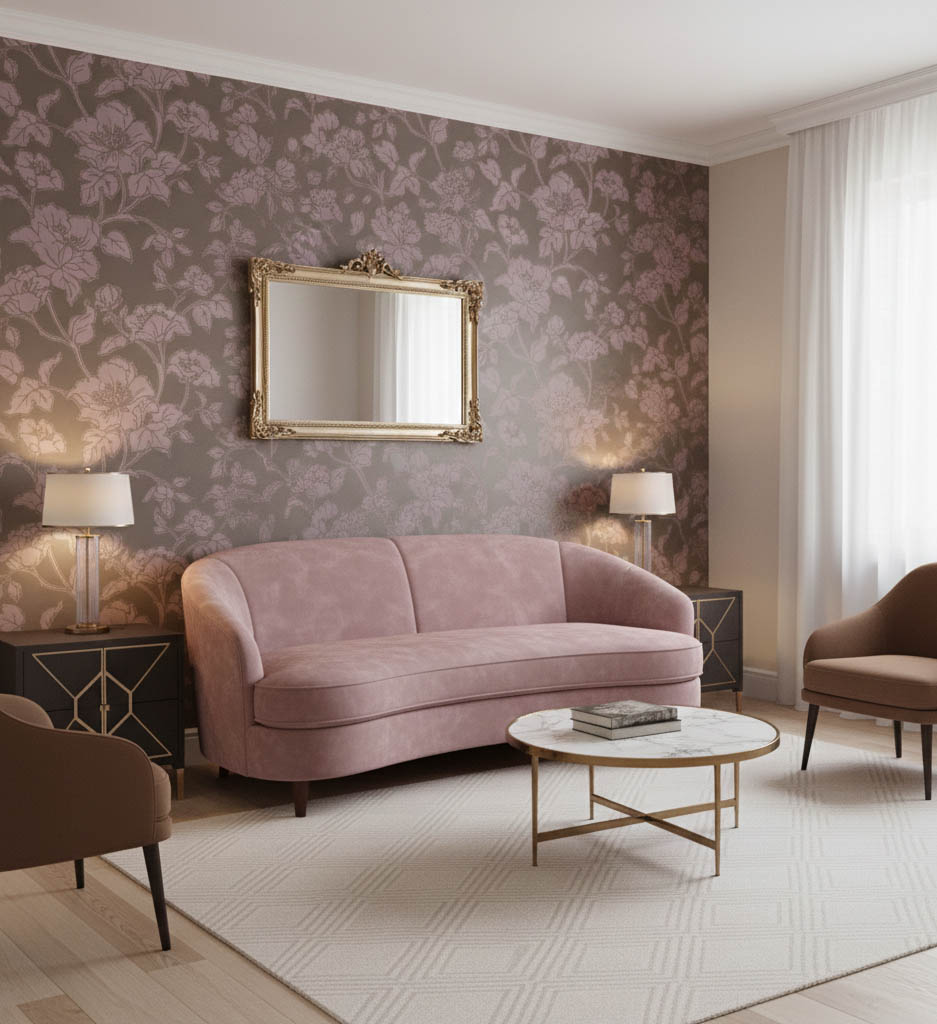 Kahverengi Çiçekli Duvar Kağıdı 765991