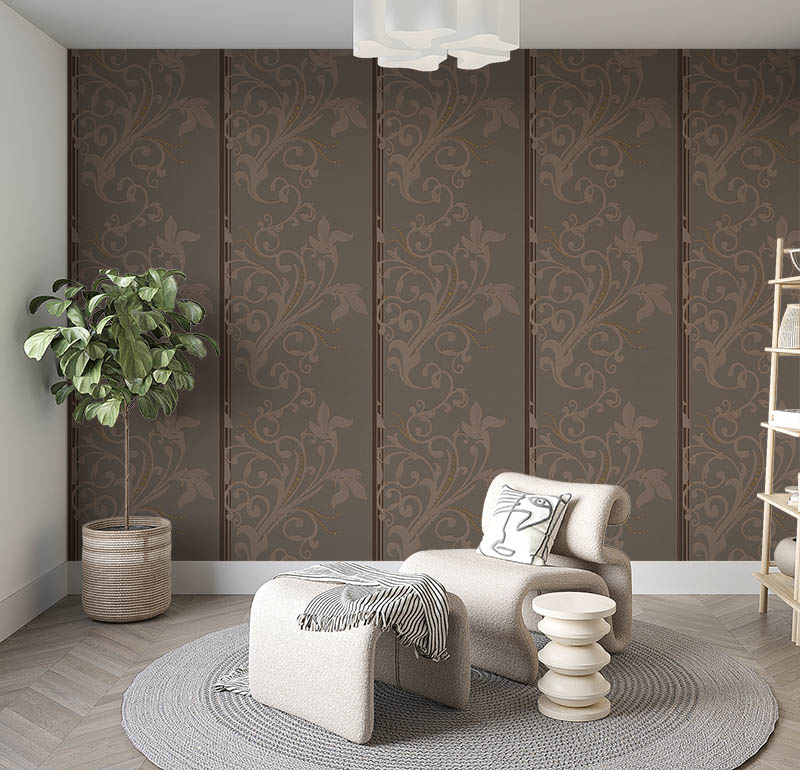 Kahverengi Çiçekli Duvar Kağıdı 773491