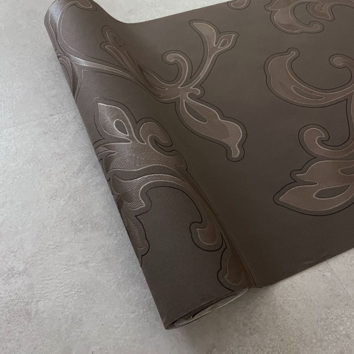 Kahverengi Desenli Dokulu Ucuz Duvar Kağıdı 773699