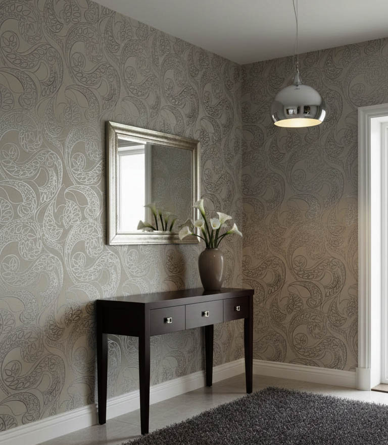 Kahverengi Desenli Ucuz Duvar Kağıdı 53417