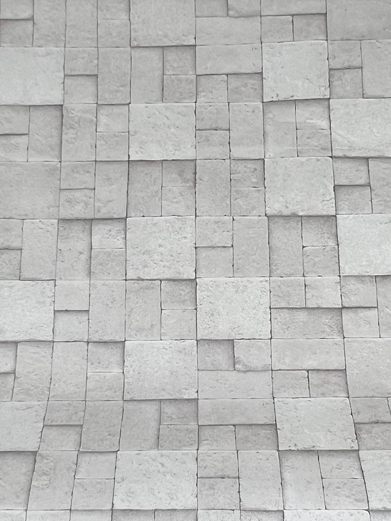 Kare Gri Taş Desen Duvar Kağıdı 16M2 - 6755-1