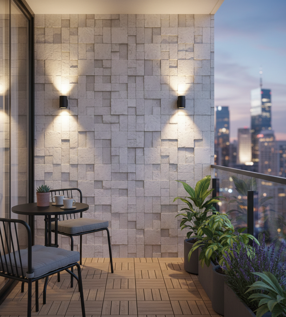 Kare Gri Taş Desen Duvar Kağıdı 16M2 - 6755-1