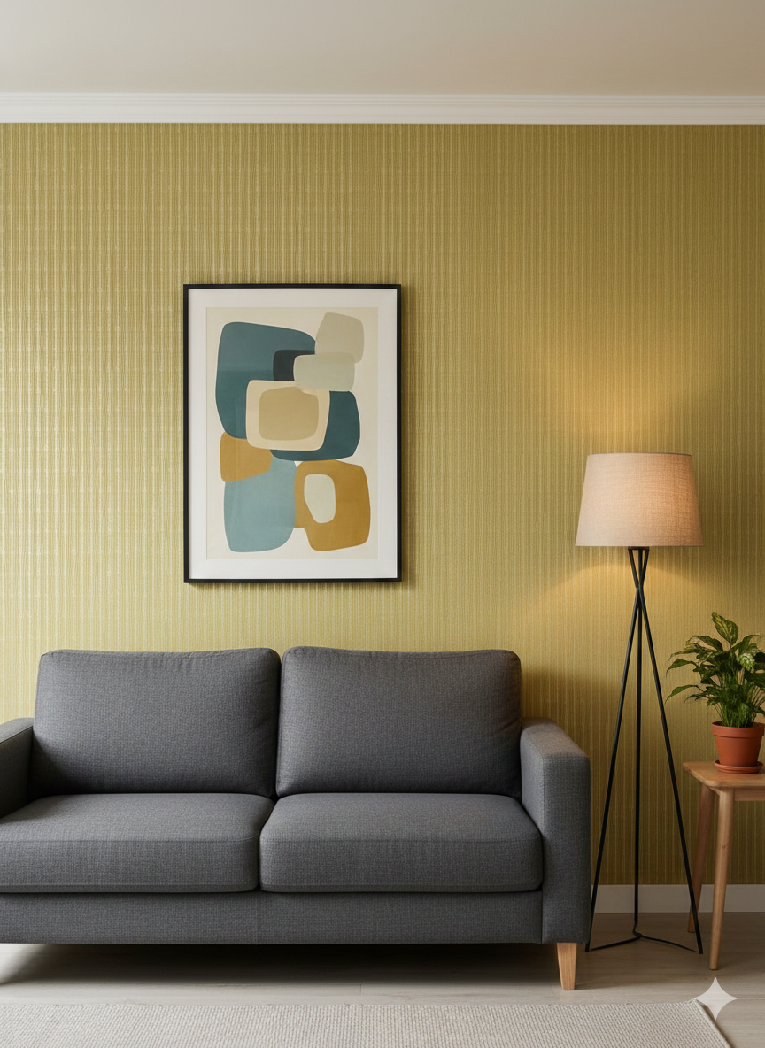 Kendinden Çizgi Dokulu Ucuz Duvar Kağıdı 54166