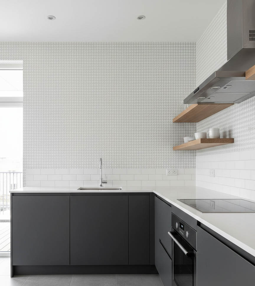 Kırık Beyaz kazayağı Desen Ucuz Duvar Kağıdı 761382