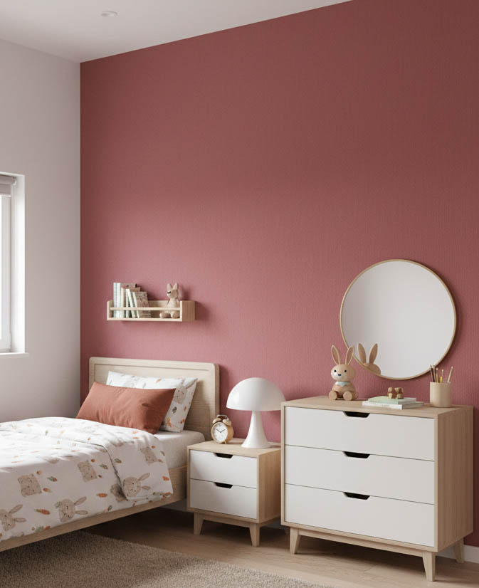 Kırmızı Dikey Dokulu Ucuz Duvar Kağıdı 773774