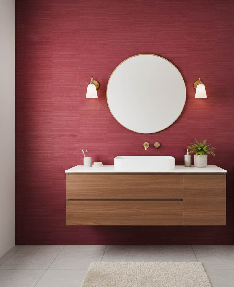 Kırmızı Dokulu Ucuz Duvar Kağıdı 773873