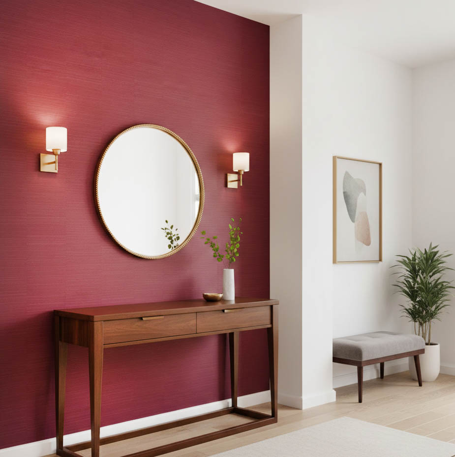 Kırmızı Dokulu Ucuz Duvar Kağıdı 773873