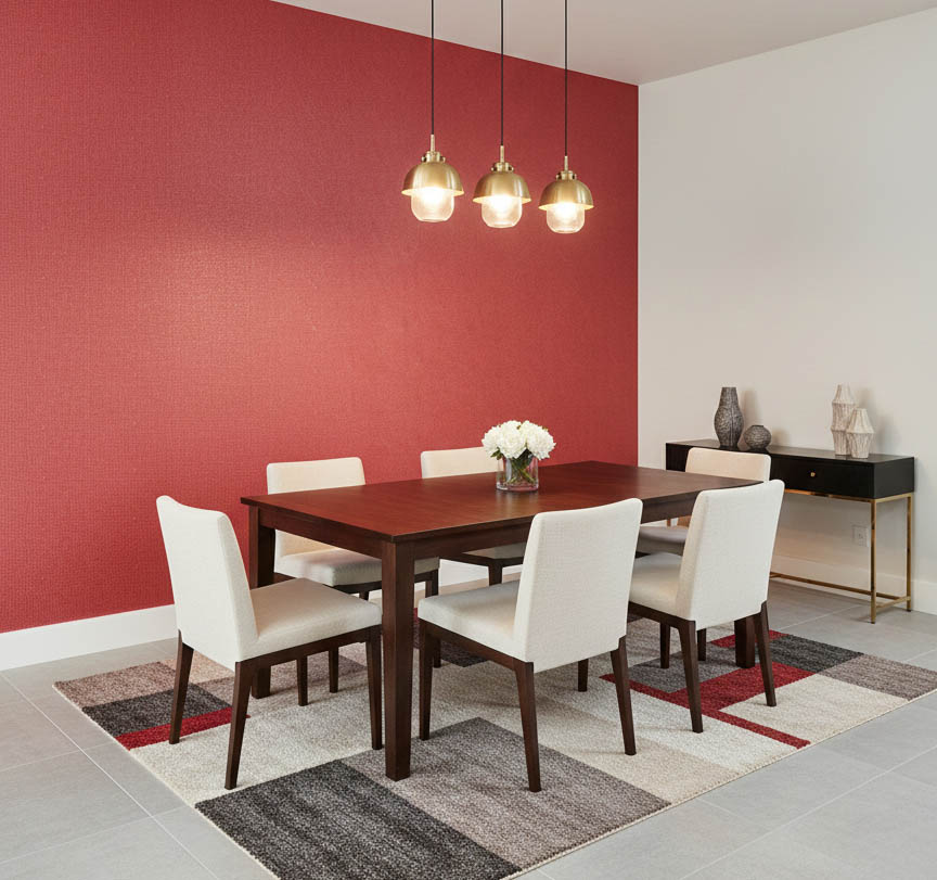 Kırmızı Parlak Dokulu Ucuz Duvar Kağıdı 43592