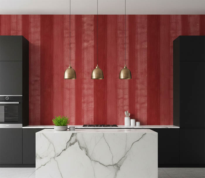 Kırmızı Yağlı Boya Tasarım Duvar Kağıdı 3036