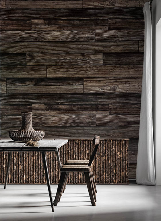 Koyu Kahve Ahşap Desen 16 M2 Duvar Kağıdı 65150-4