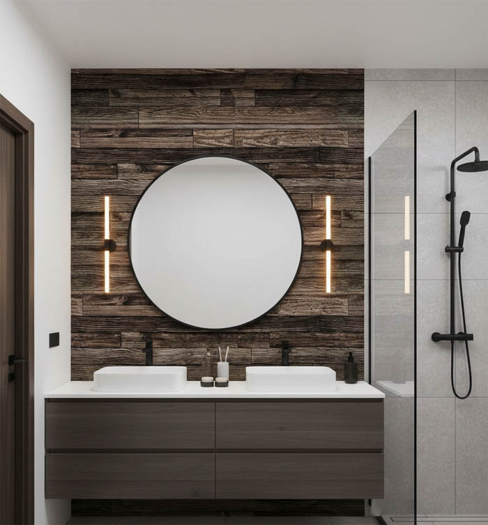 Koyu Kahve Ahşap Desen 16 M2 Duvar Kağıdı 65150-4