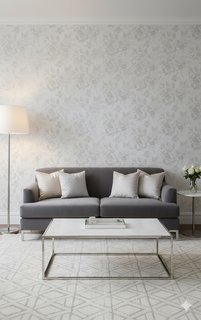 Krem Çiçek  Desen Duvar Kağıdı 2933