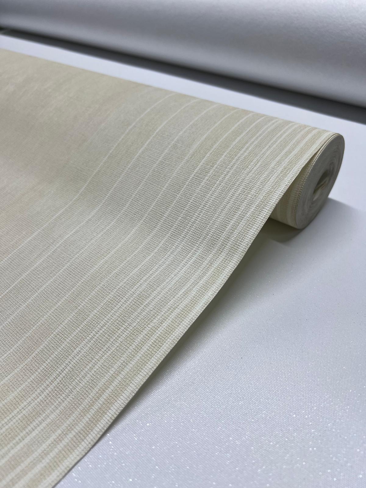 Krem Çizgili Dokulu Duvar Kağıdı 53350