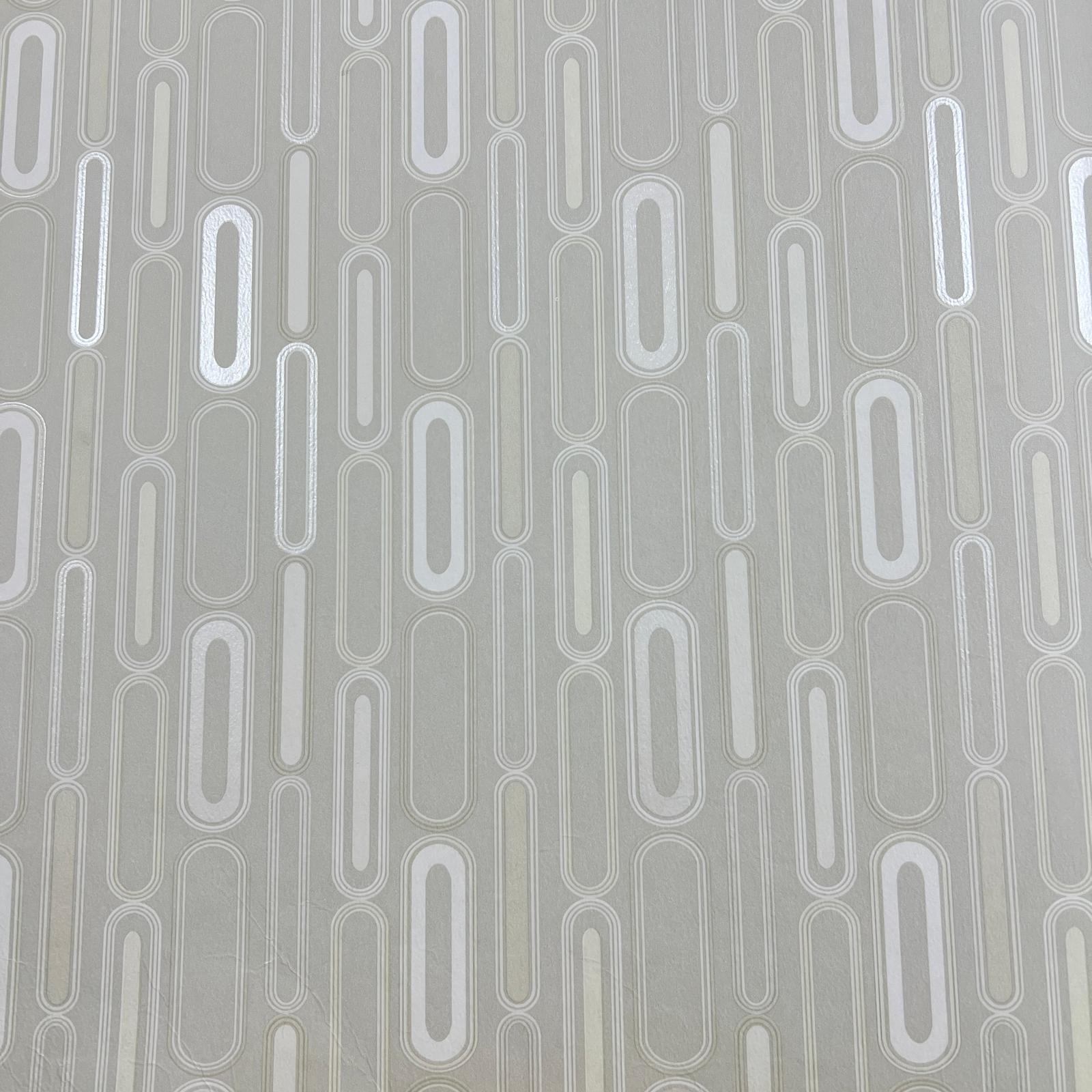 Krem Geometrik Desenli Duvar Kağıdı 111019