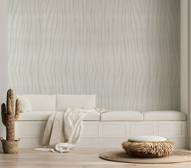 Krem Kendinden Dikey Dalga Model 16 M2 Duvar Kağıdı 391762