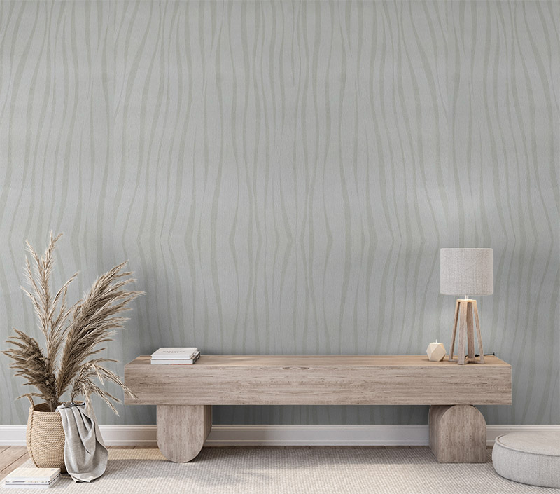 Krem Kendinden Dikey Dalga Model 16 M2 Duvar Kağıdı 391762