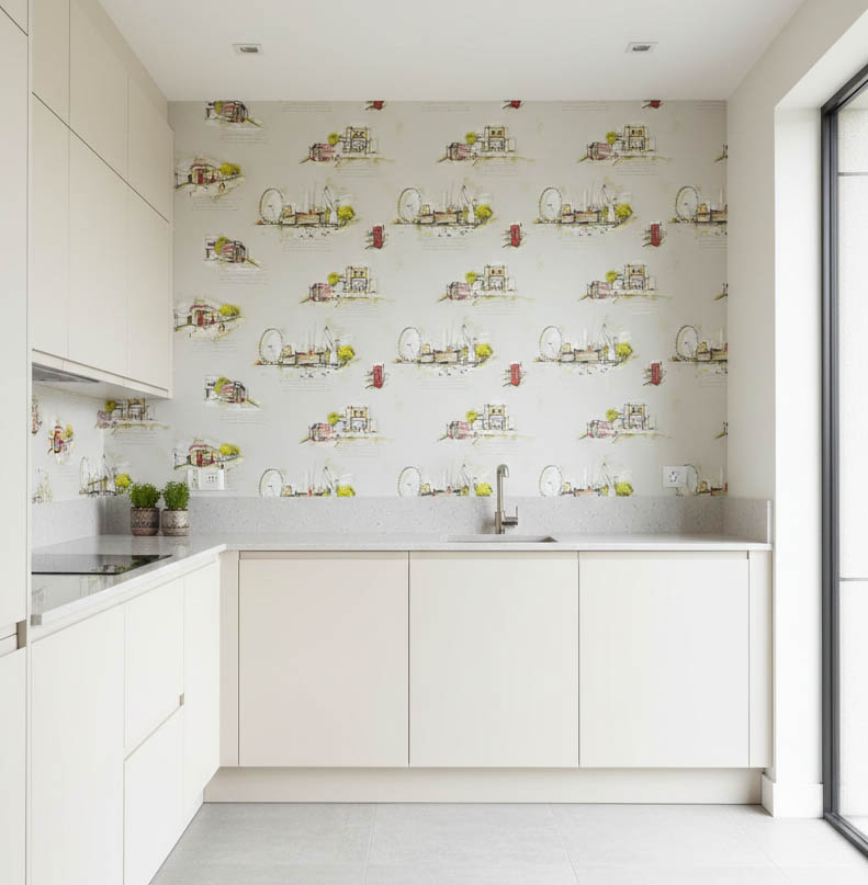 Krem Kentler 16 M2 Duvar Kağıdı 281551