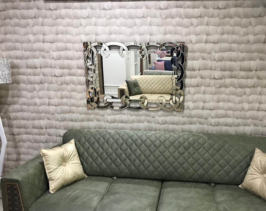 Bej Hafif Simli Tüy Desen 16 M2 Duvar Kağıdı 452582