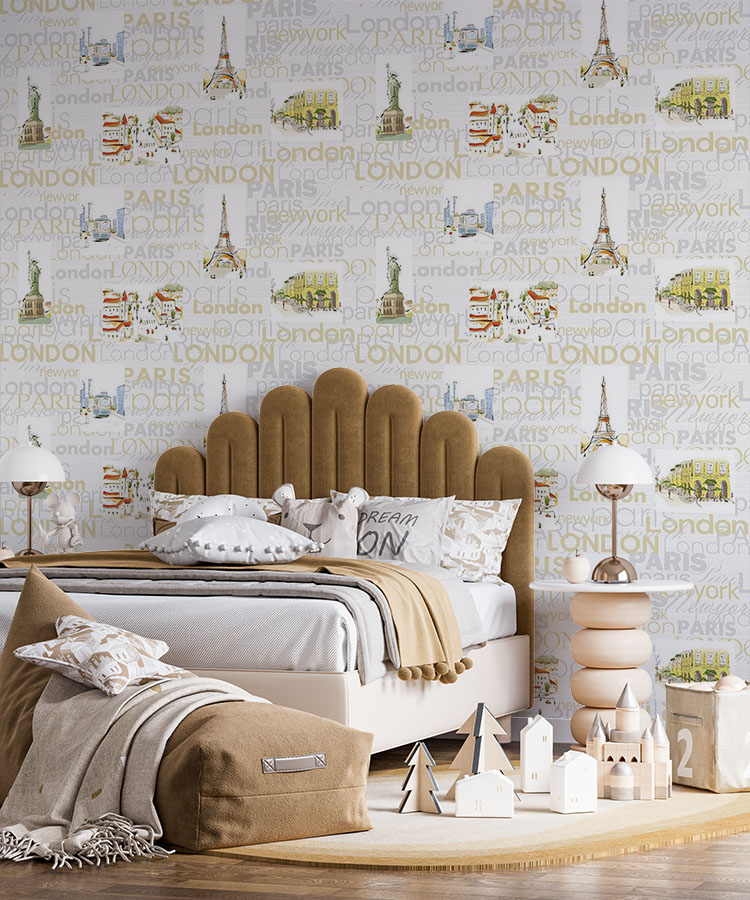 Krem Ülkeler 16 M2 Duvar Kağıdı 81371