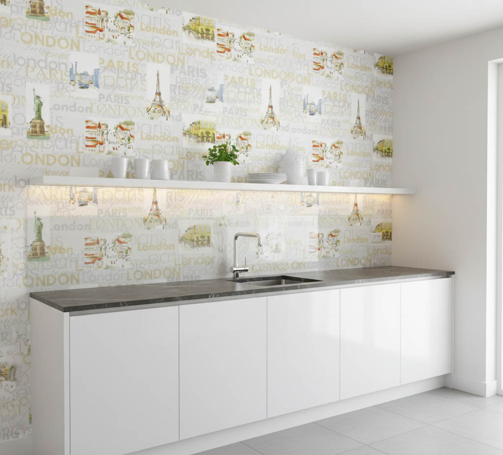 Krem Ülkeler 16 M2 Duvar Kağıdı 81371