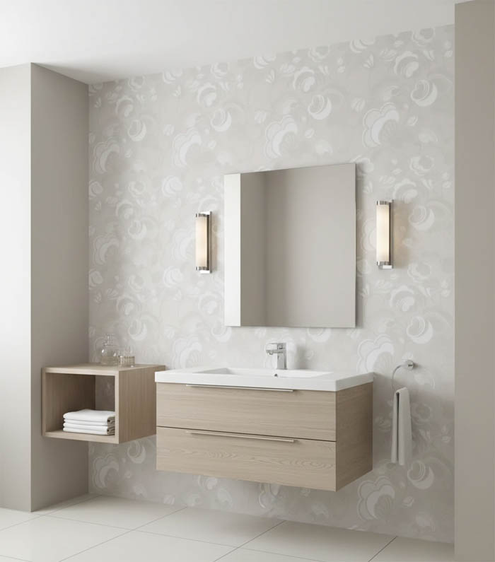 Krem Zemin Beyaz Çiçek Duvar Kağıdı 111033