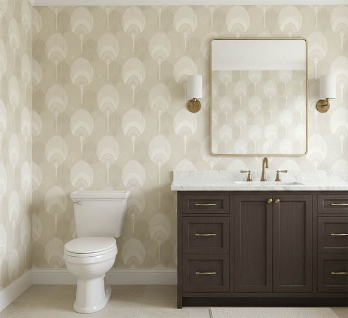 Krem Zemin Çiçek Tasarım Duvar Kağıdı 111029