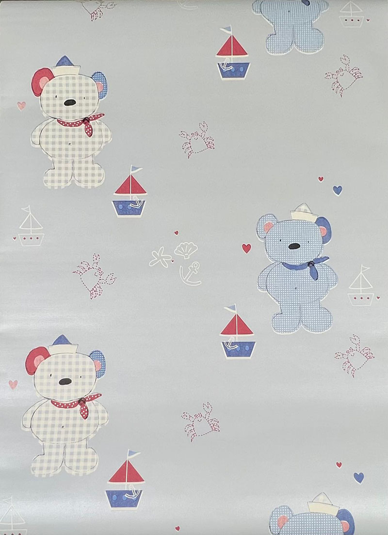 Mavi Ayıcıklı Çocuk Odası 16 M2 Duvar Kağıdı 3007-1