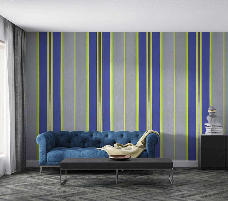 Mavi Yeşil Fosforlu Şerit Ucuz Duvar Kağıdı 78238