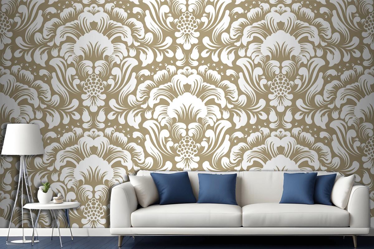 Süs Damask Dikişsiz Desen Duvar Kağıdı